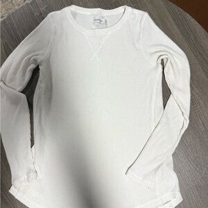 Abercrombie & Fitch Cream Ribbed Knit Top